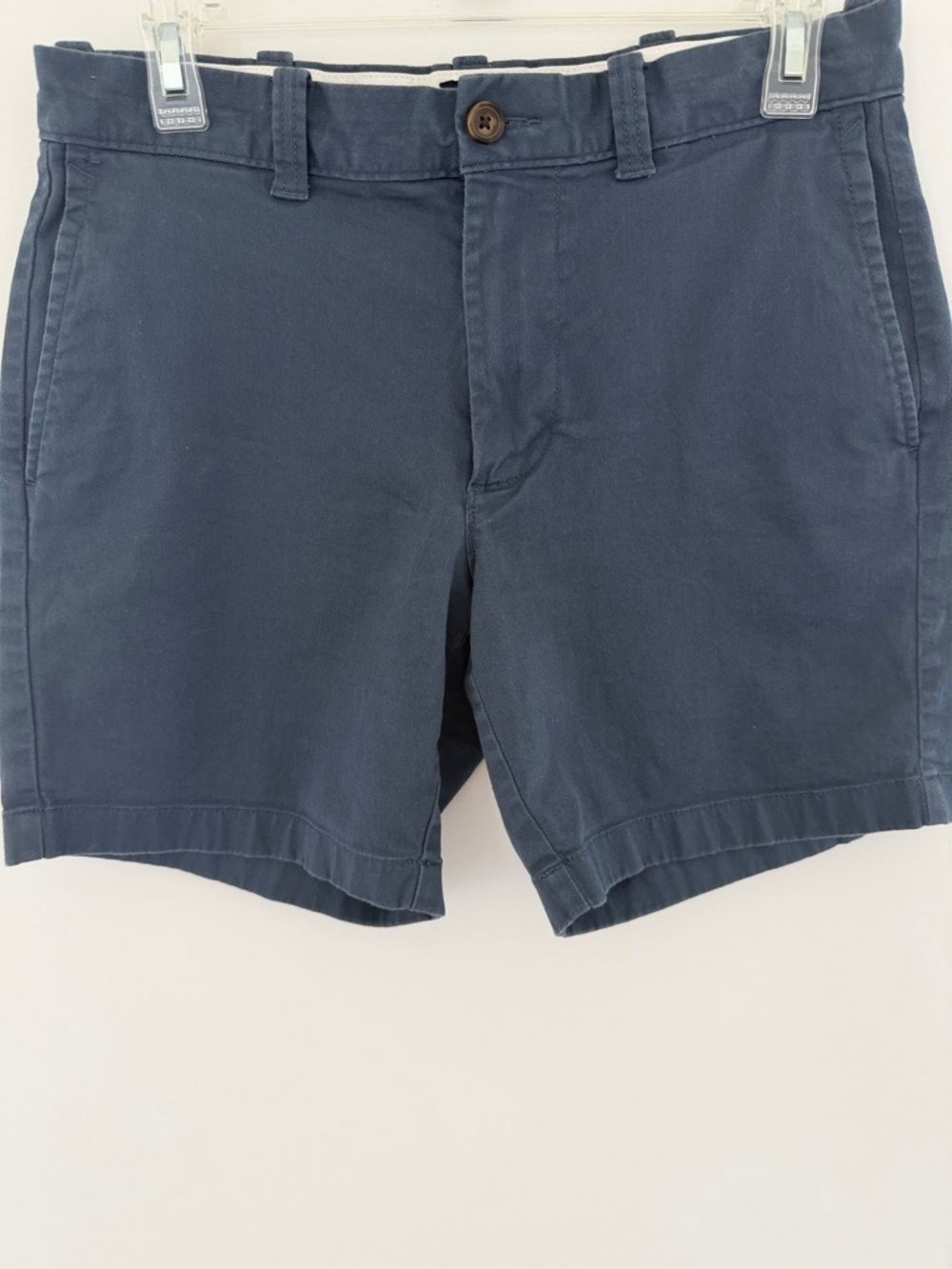 J. Crew Women's Navy Flat-Front Chino Shorts Size 30